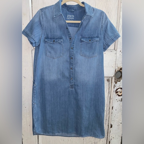 💙🦋Denim Dress Z1975 ZARA Basic🦋💙 - Picture 3 of 4